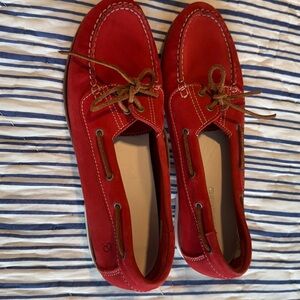 Red leather incredibly cool Portuguese size 42 Women's Loafers